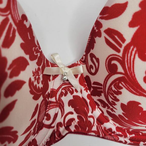 Soma Allura Bra Full Coverage Red Printed Underwire 34D - Picture 3 of 6